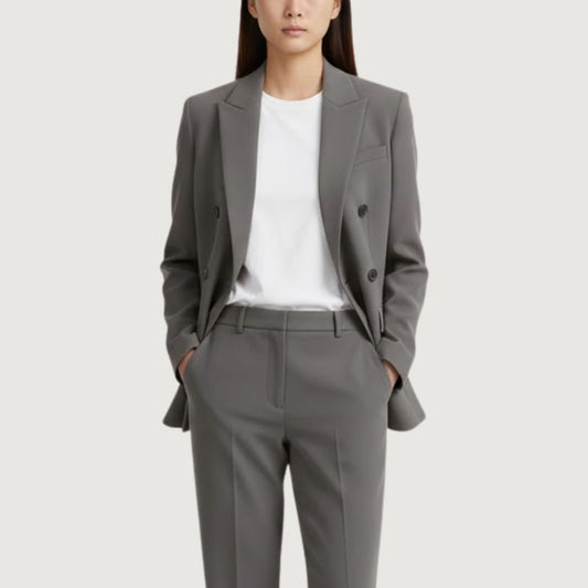 Blazer Estructurado Gris Ceniza