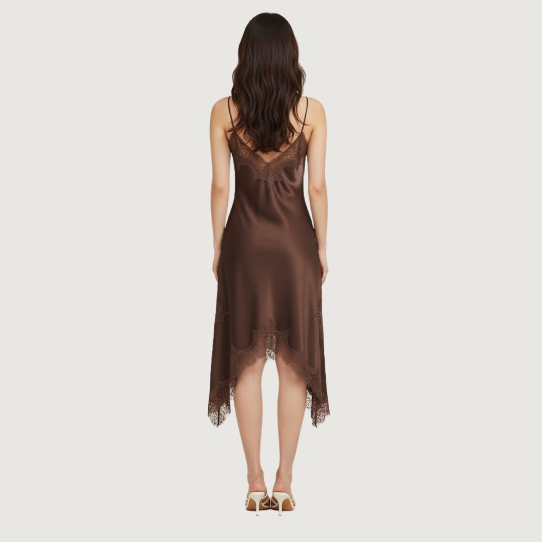 Blusa Lace Asimetrica Mocha