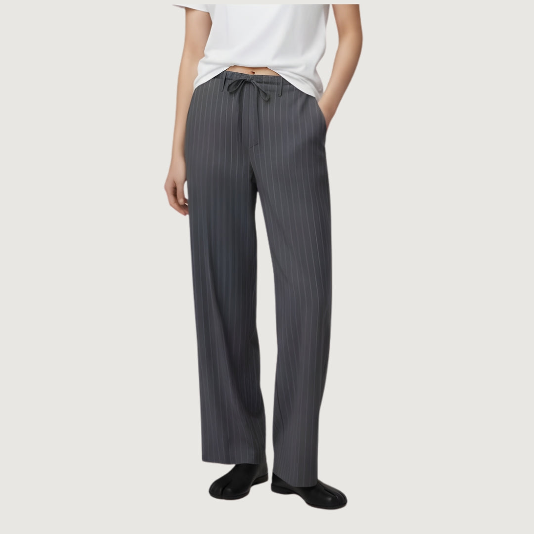 Pantalón Ajustable Rayas Gris