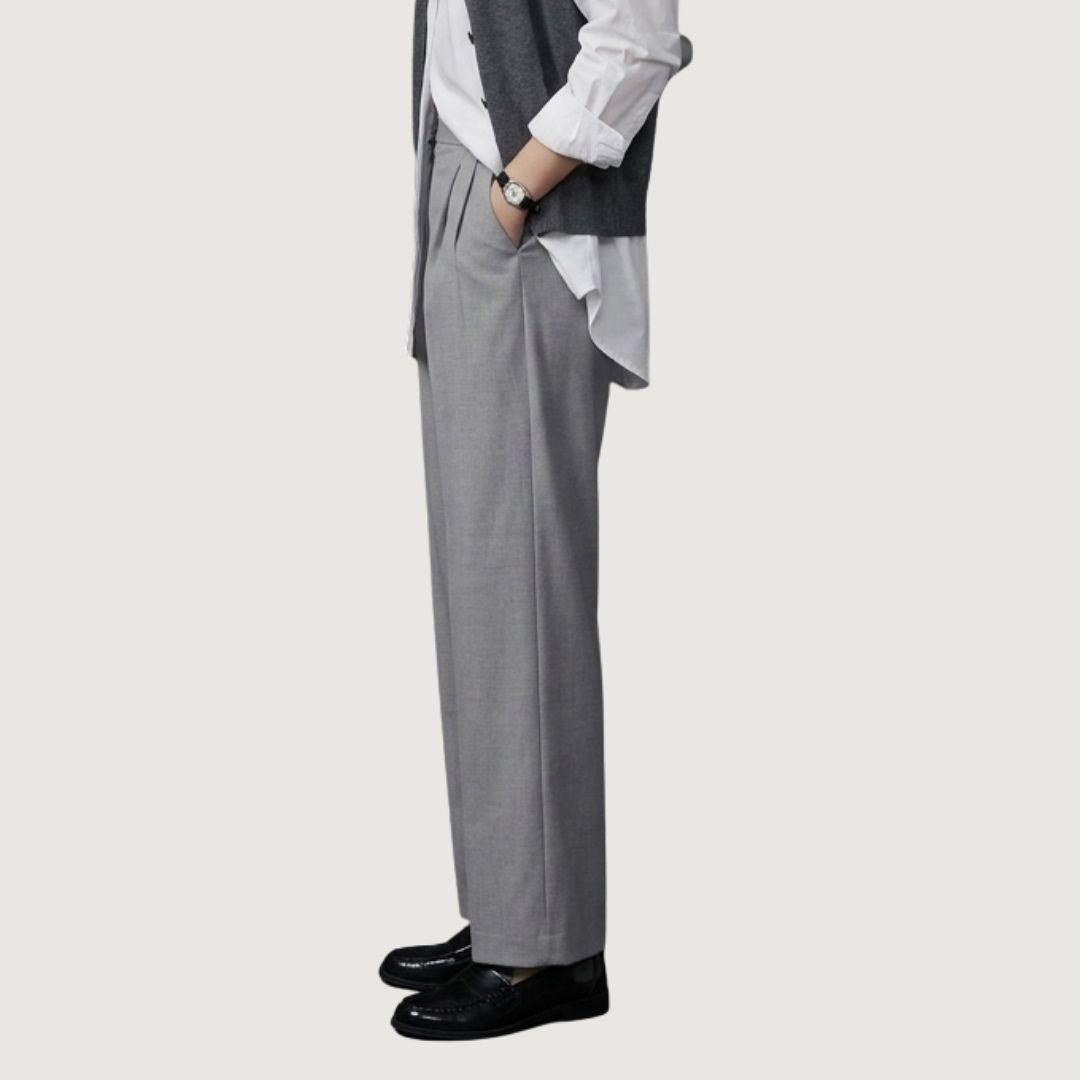 Pantalon Formal Gris Claro - Bom