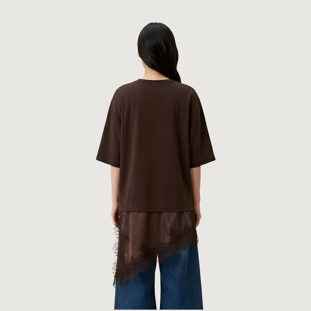 Lace Hem T-Shirt