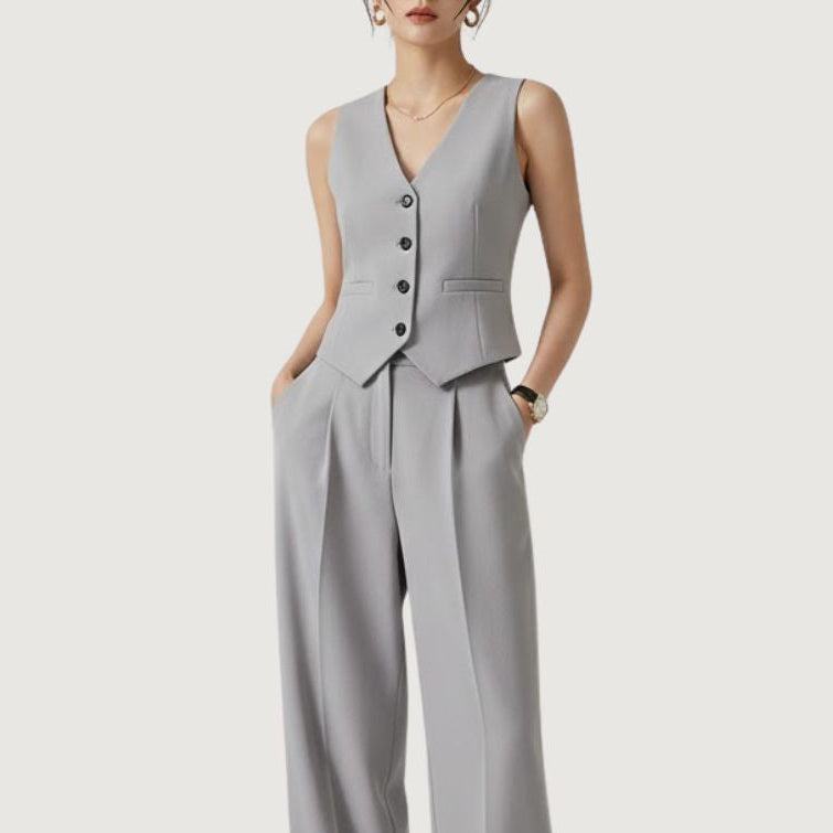Chaleco Conjunto Formal Gris