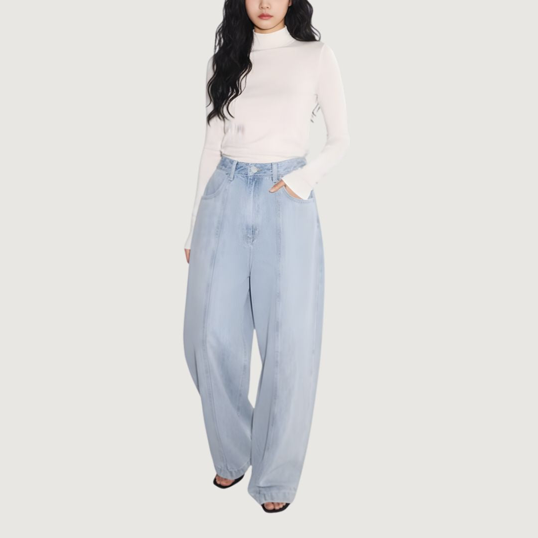 Barrel Jeans High Waisted Light
