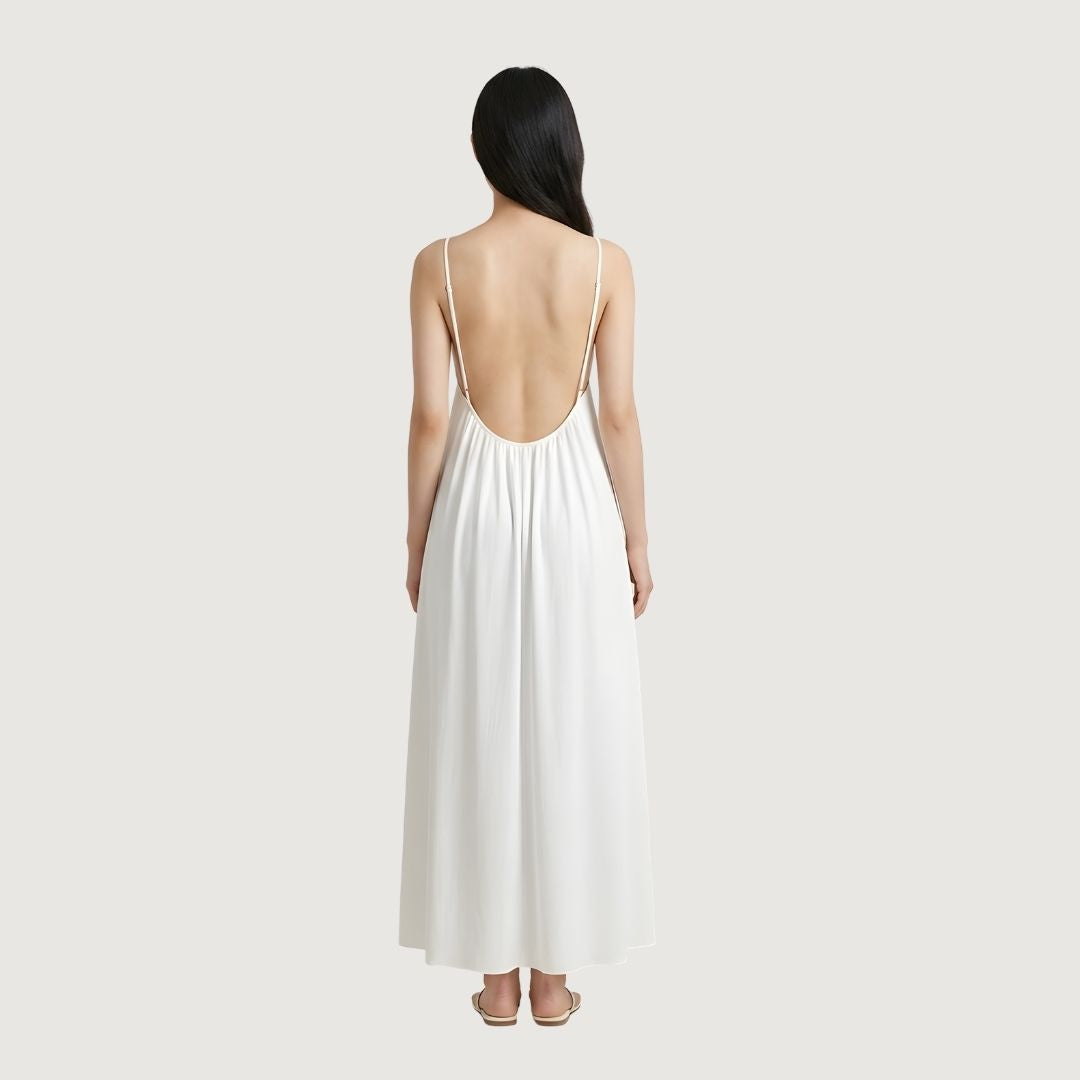 White Strap Maxi Dress