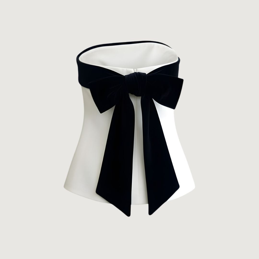 Blusa Strapless Moño