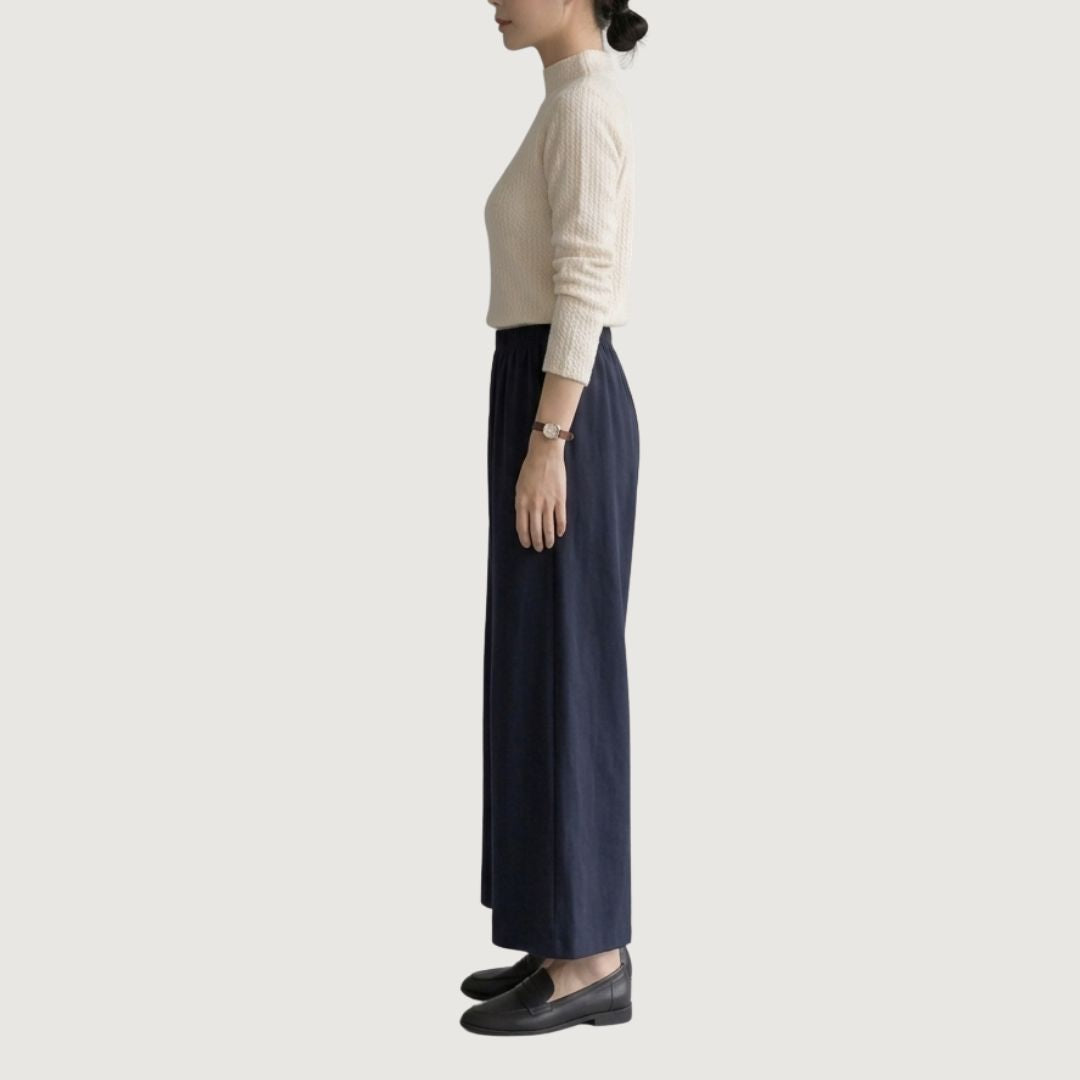 Pleated Wide Leg Pants