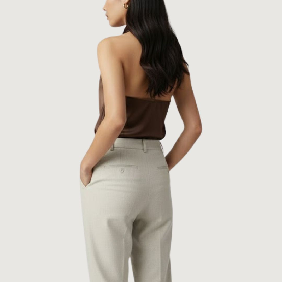 Top Mocha Satin Halter