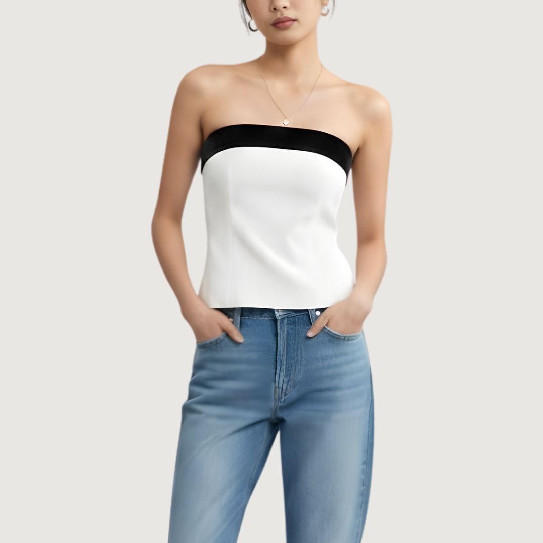 Blusa Strapless Moño