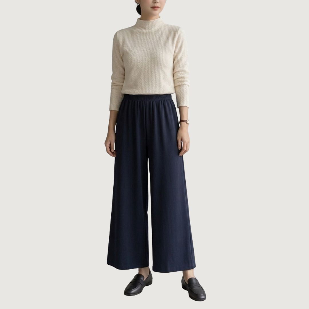 Pleated Wide Leg Pants