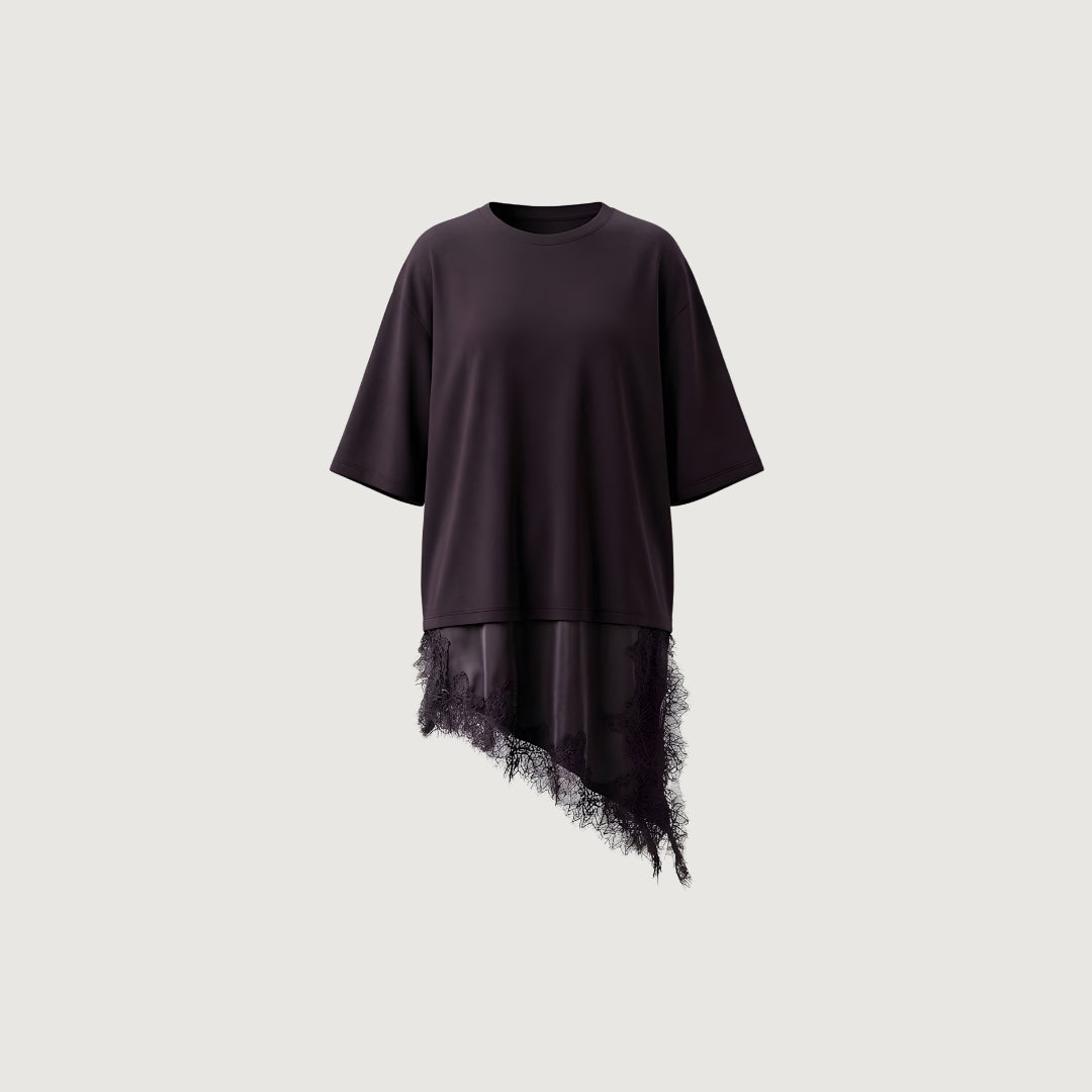 Lace Hem T-Shirt