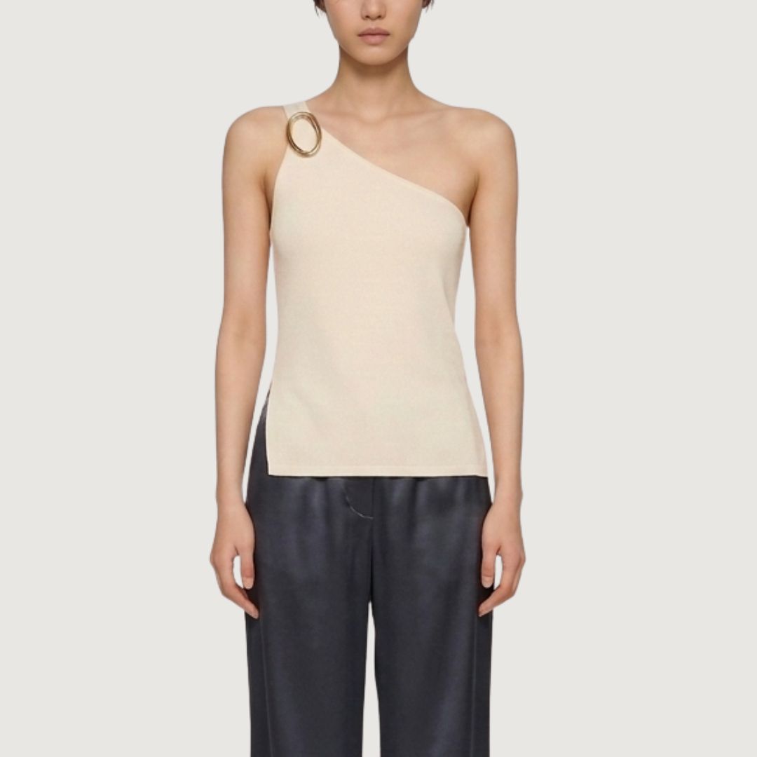 Top Minimal Asimetrico Marfil