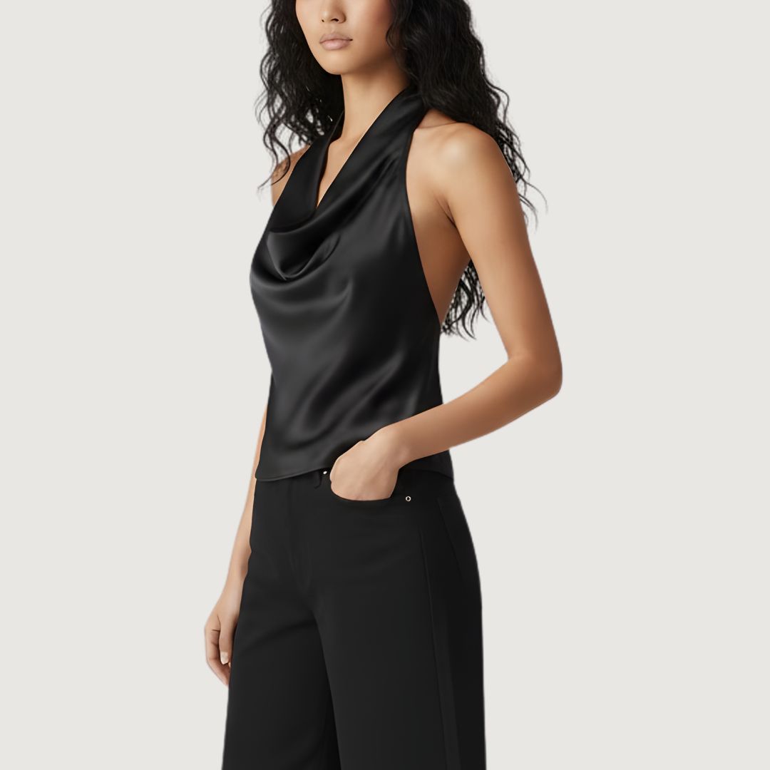 Blusa Satin Glow Halter