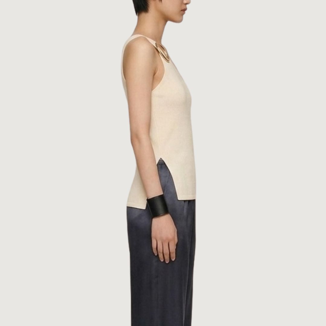 Top Minimal Asimetrico Marfil