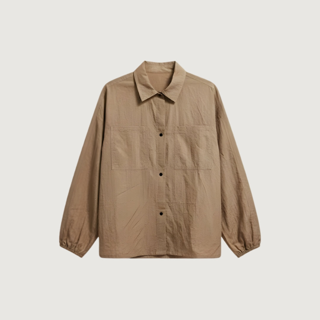 Scrunch Satin Shirt Gold