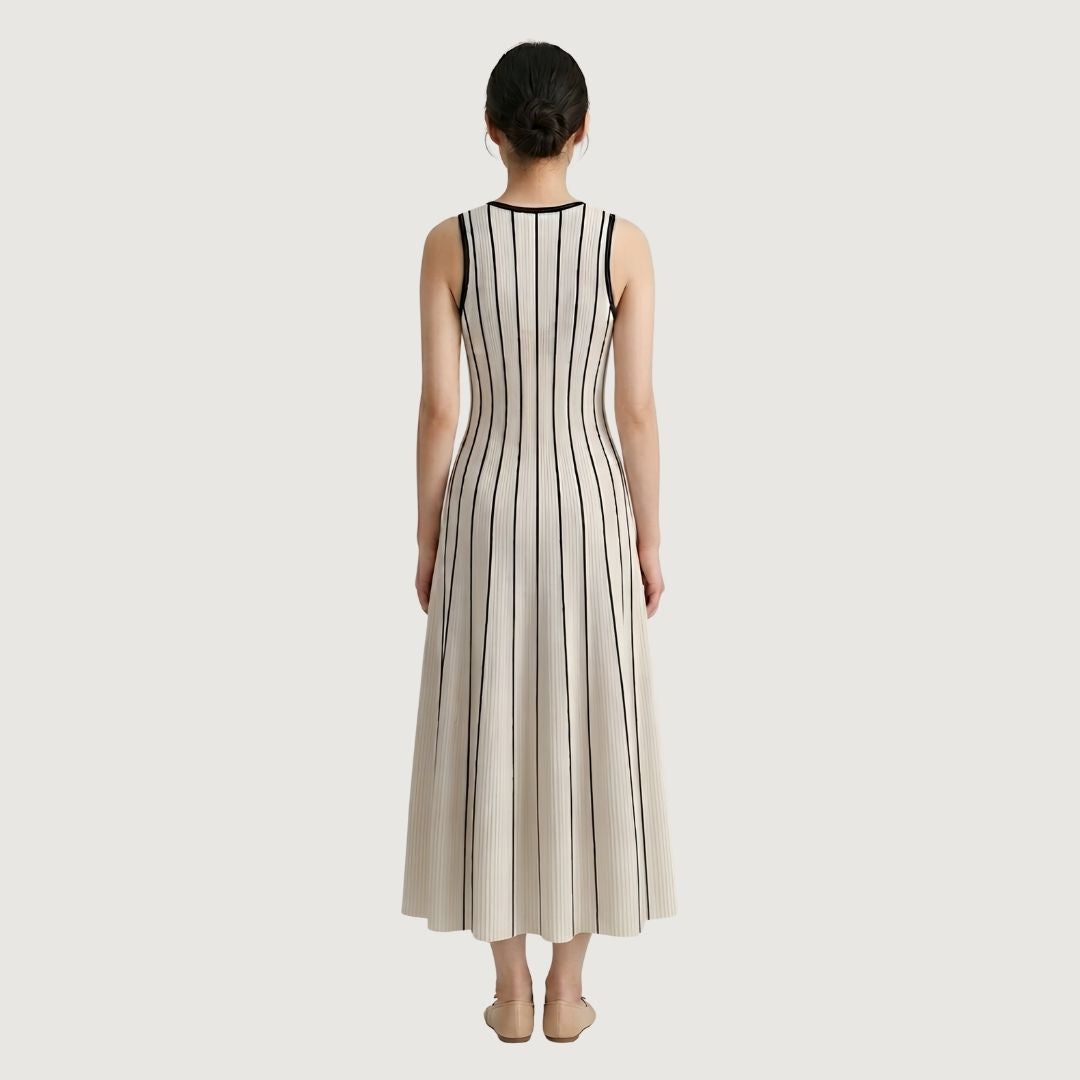 Striped Ribbed Midi