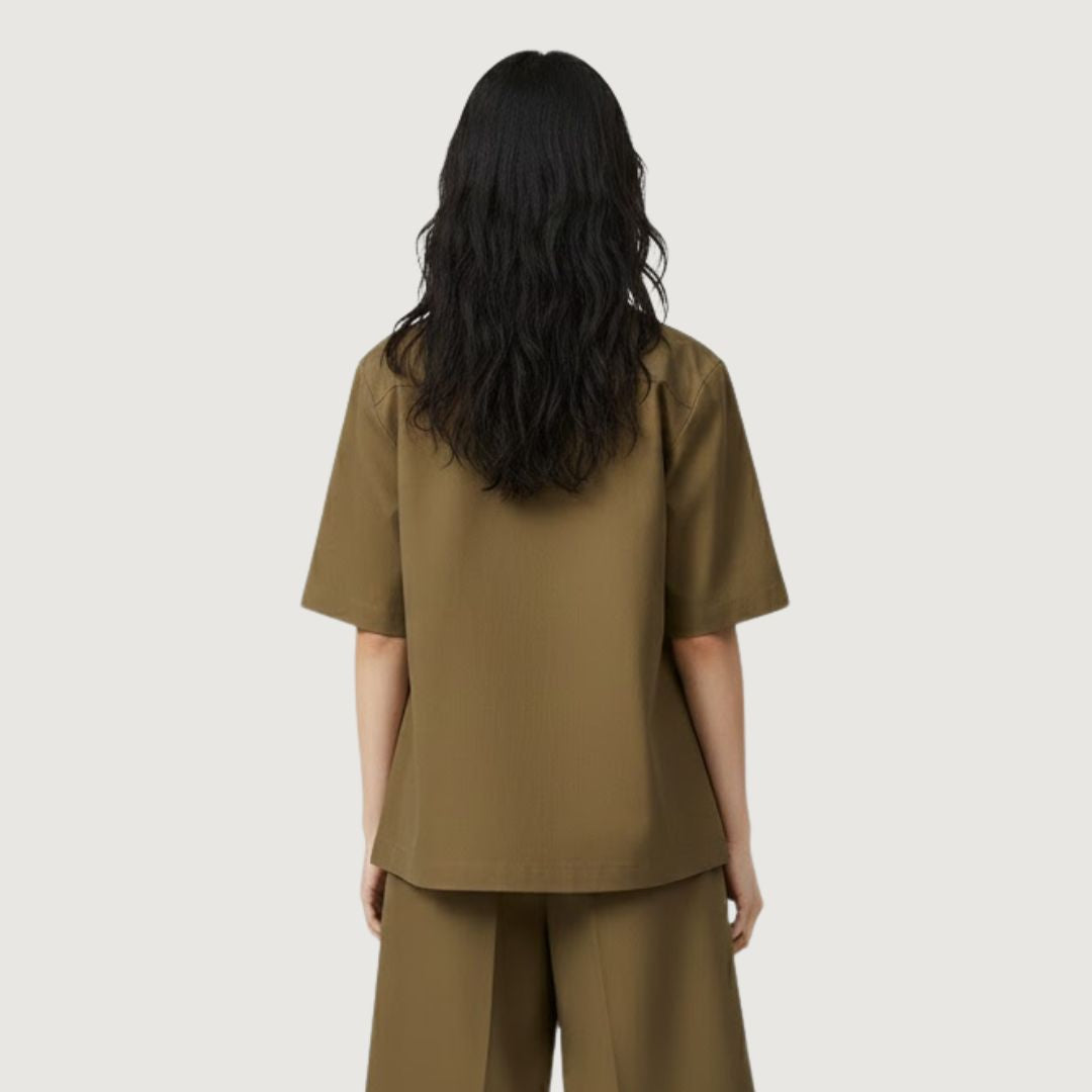 Camisa Conjunto Shorts Largos Khaki