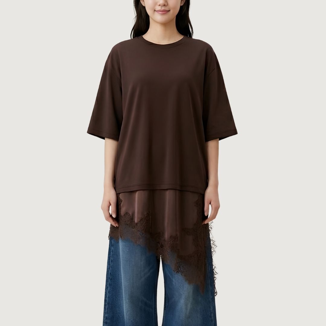 Lace Hem T-Shirt