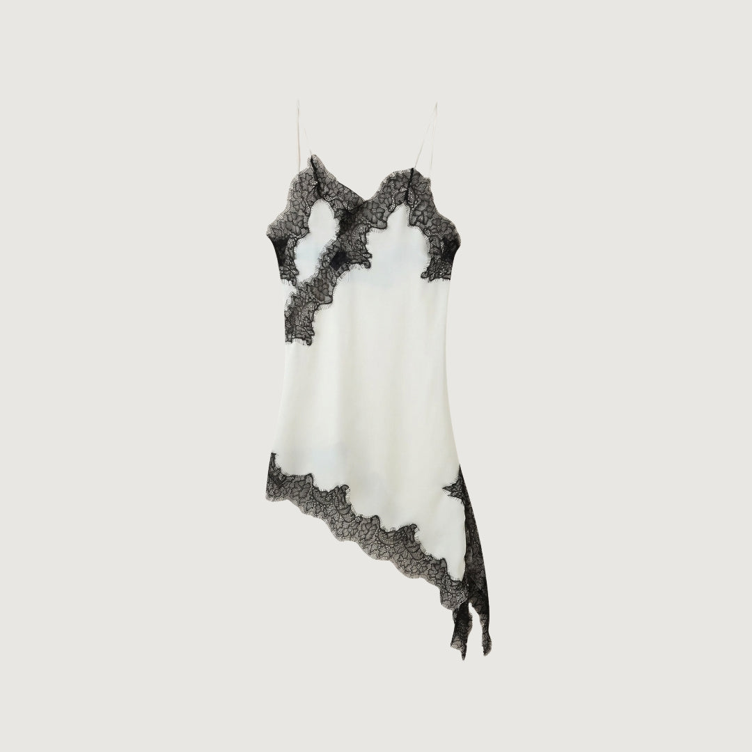 Blusa Lace Asimetrica Dual Tone