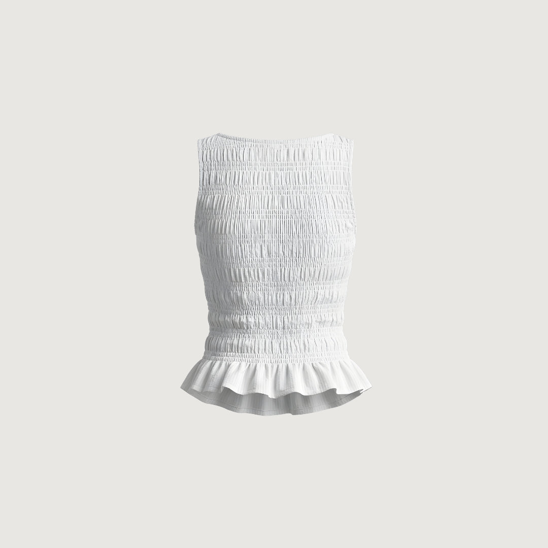 Soft Cloud Ruffle Blouse