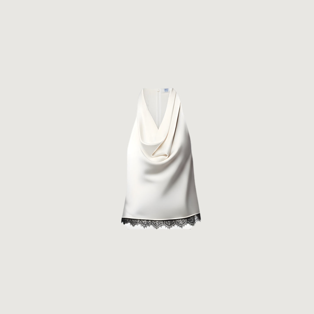 Blusa Satin Lace Ivory