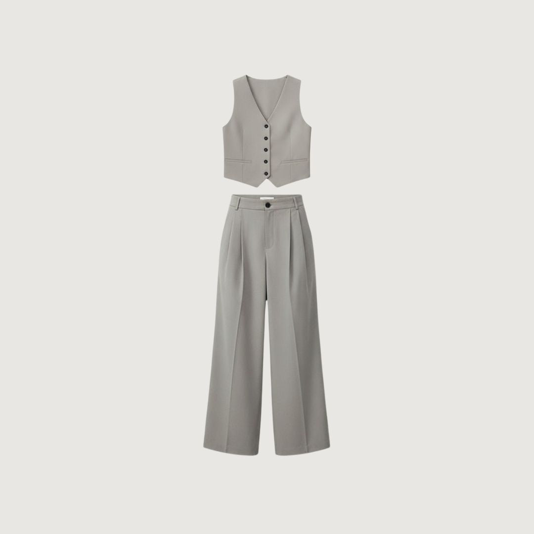 Chaleco Conjunto Formal Gris