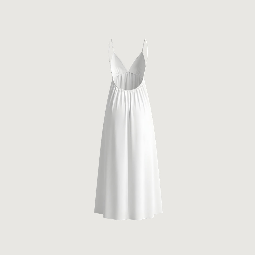 White Strap Maxi Dress