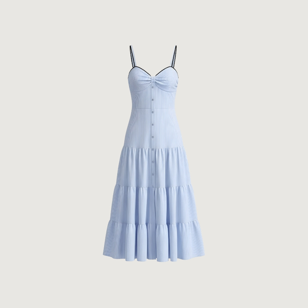 Ocean Stripe Maxi Dress