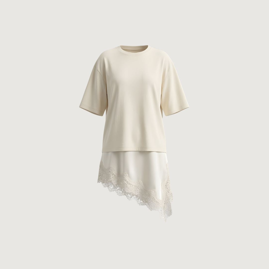 Lace Hem T-Shirt