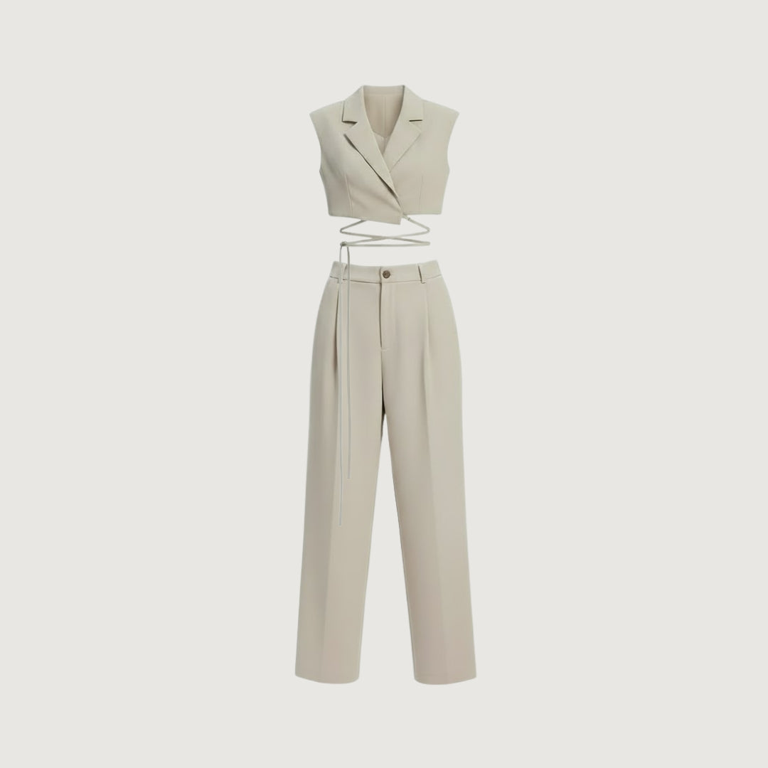 Pantalon Conjunto Formal Tiras