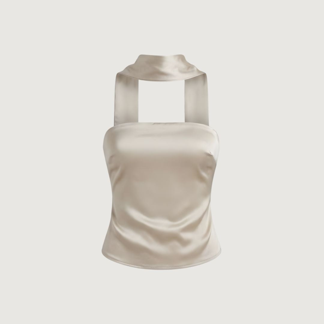 Top Tubo Choker Satinado