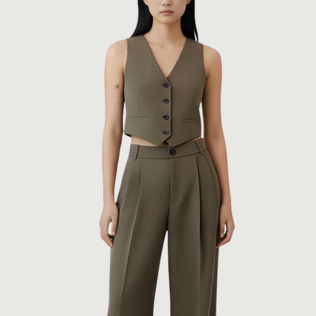Chaleco Conjunto Formal Olive