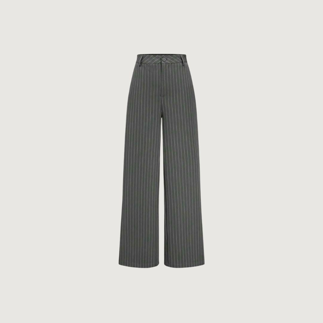 Pantalon Formal Gris Con Rayas