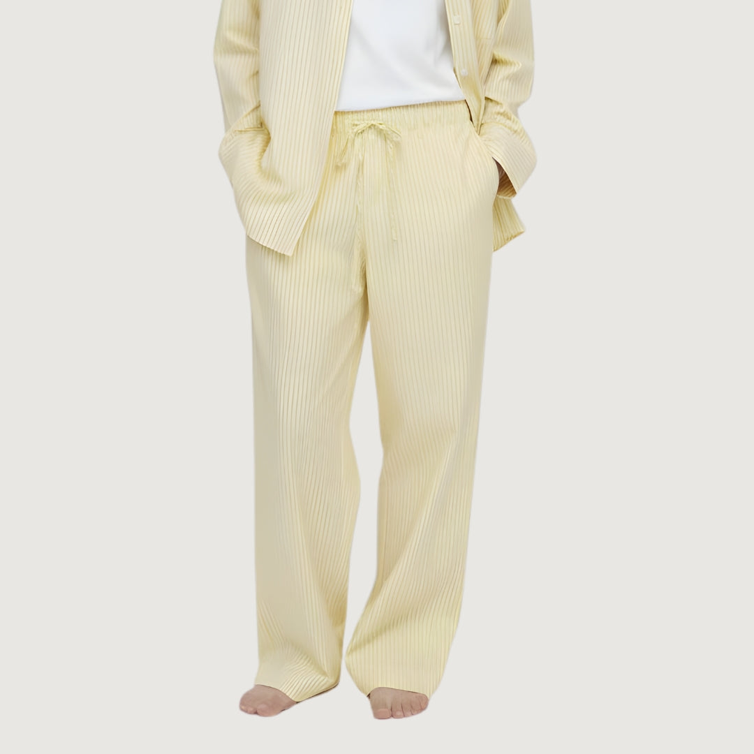 Pantalon Conjunto Pijama Stripes Amarillo