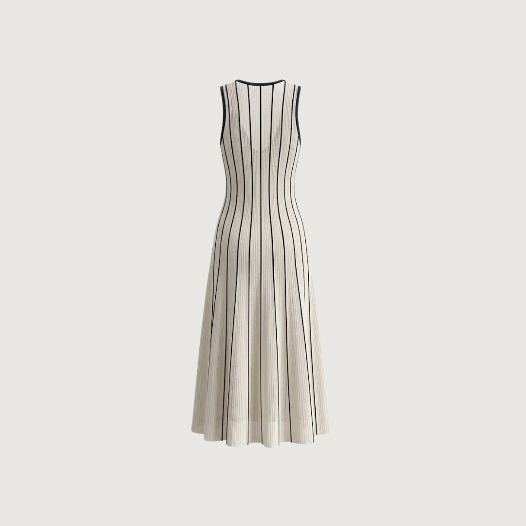 Striped Ribbed Midi