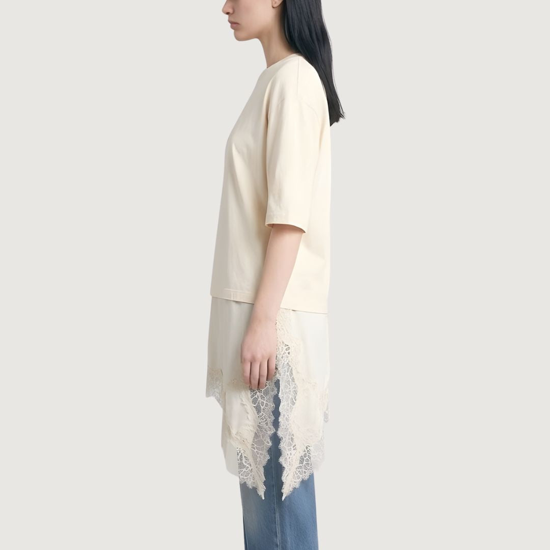 Lace Hem T-Shirt