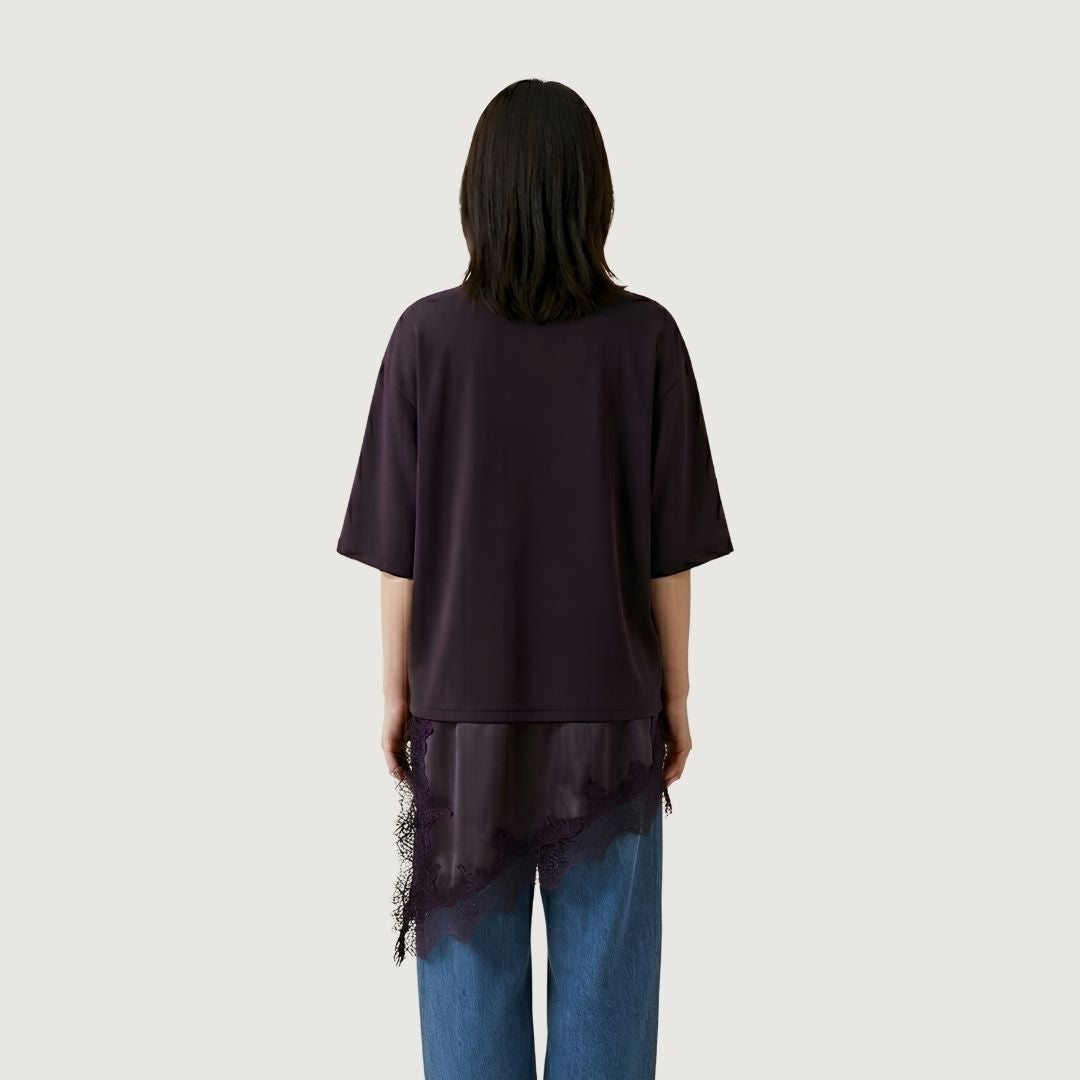 Lace Hem T-Shirt