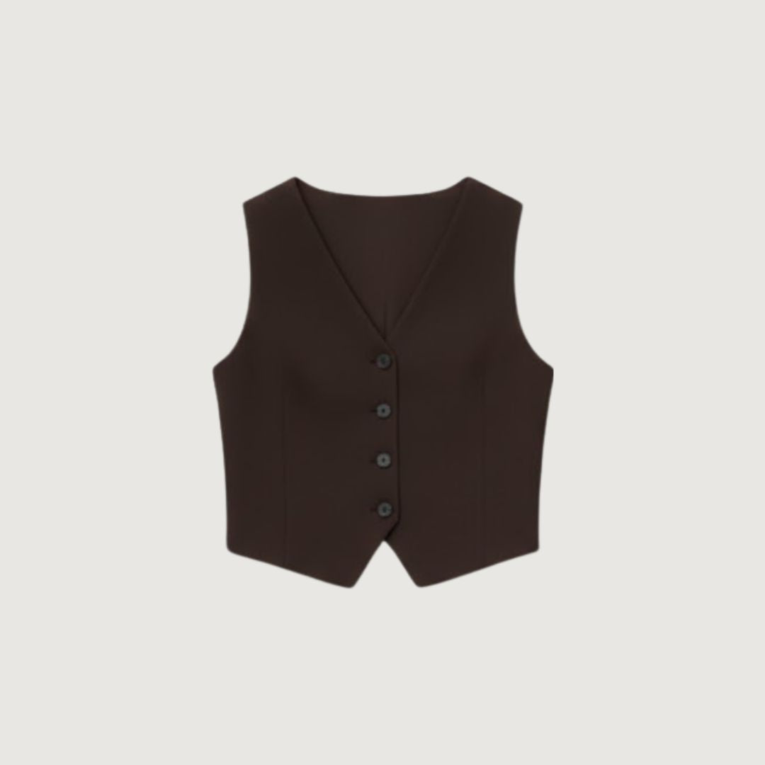 Chaleco Conjunto Formal Cafe