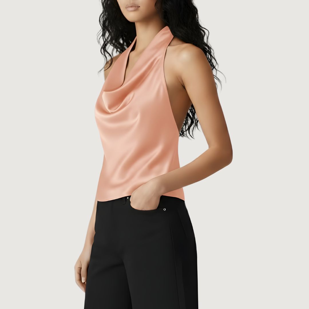 Blusa Satin Glow Halter