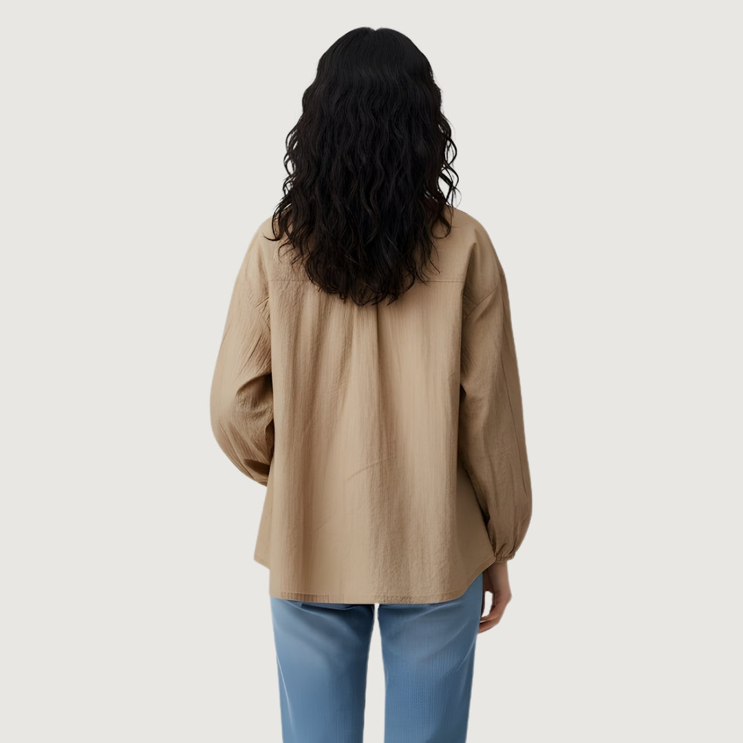 Scrunch Satin Shirt Gold