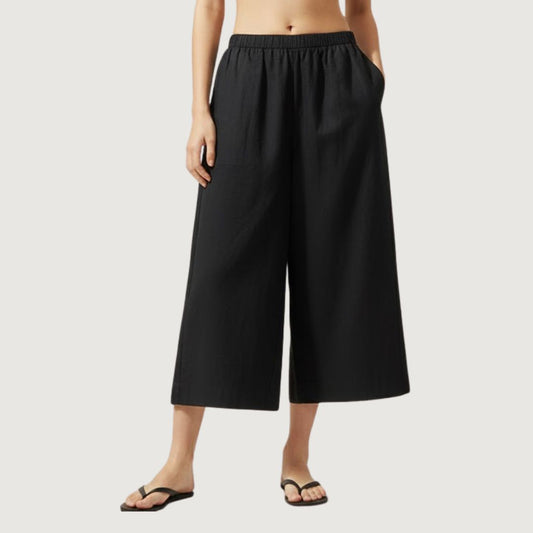 Culotte Negro Plisado