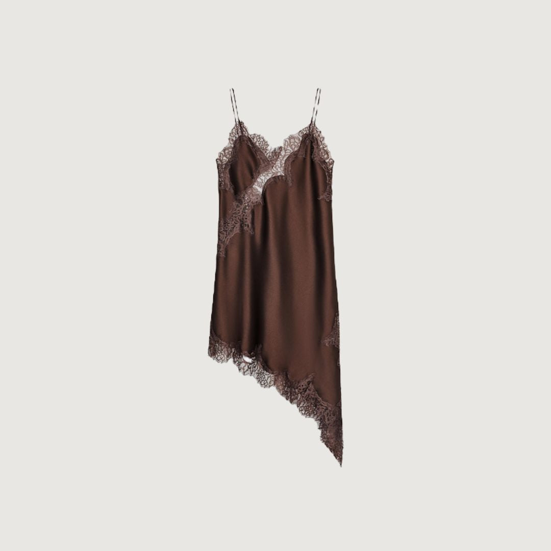 Blusa Lace Asimetrica Mocha
