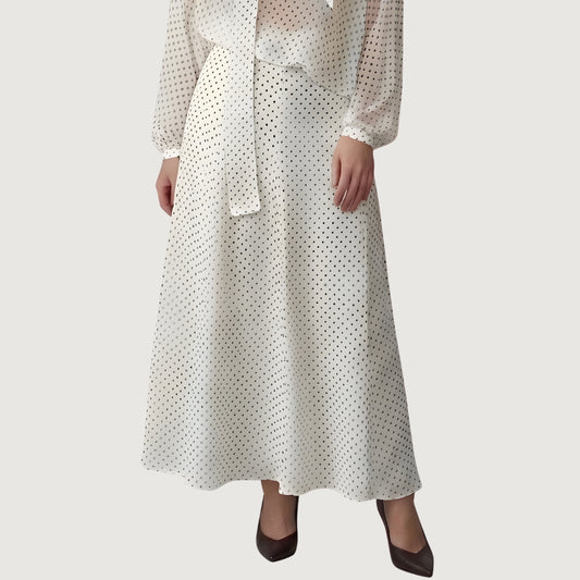 Polka Dot Midi Skirt