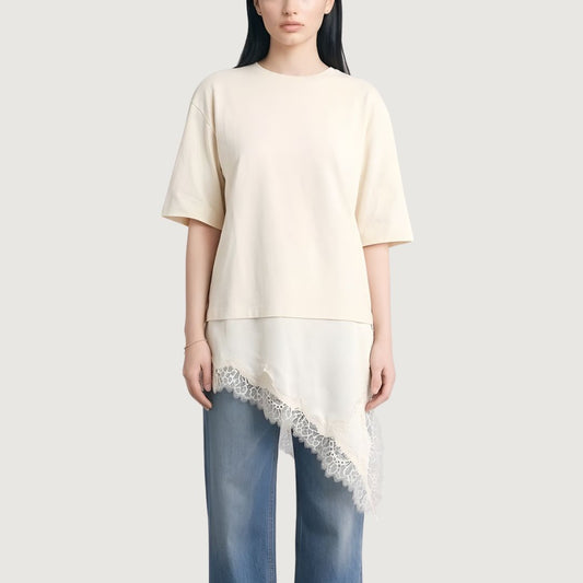Lace Hem T-Shirt