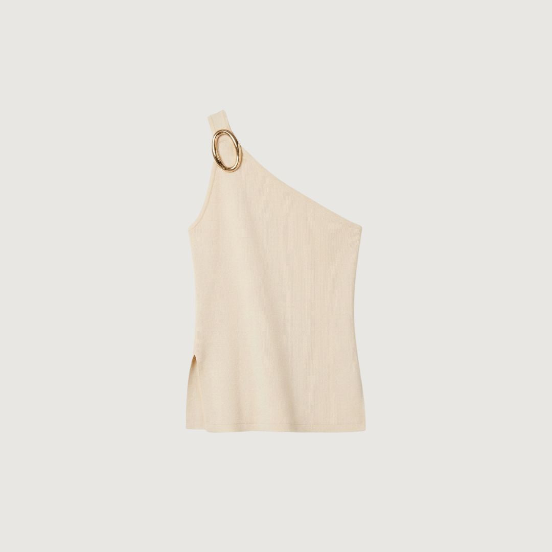 Top Minimal Asimetrico Marfil