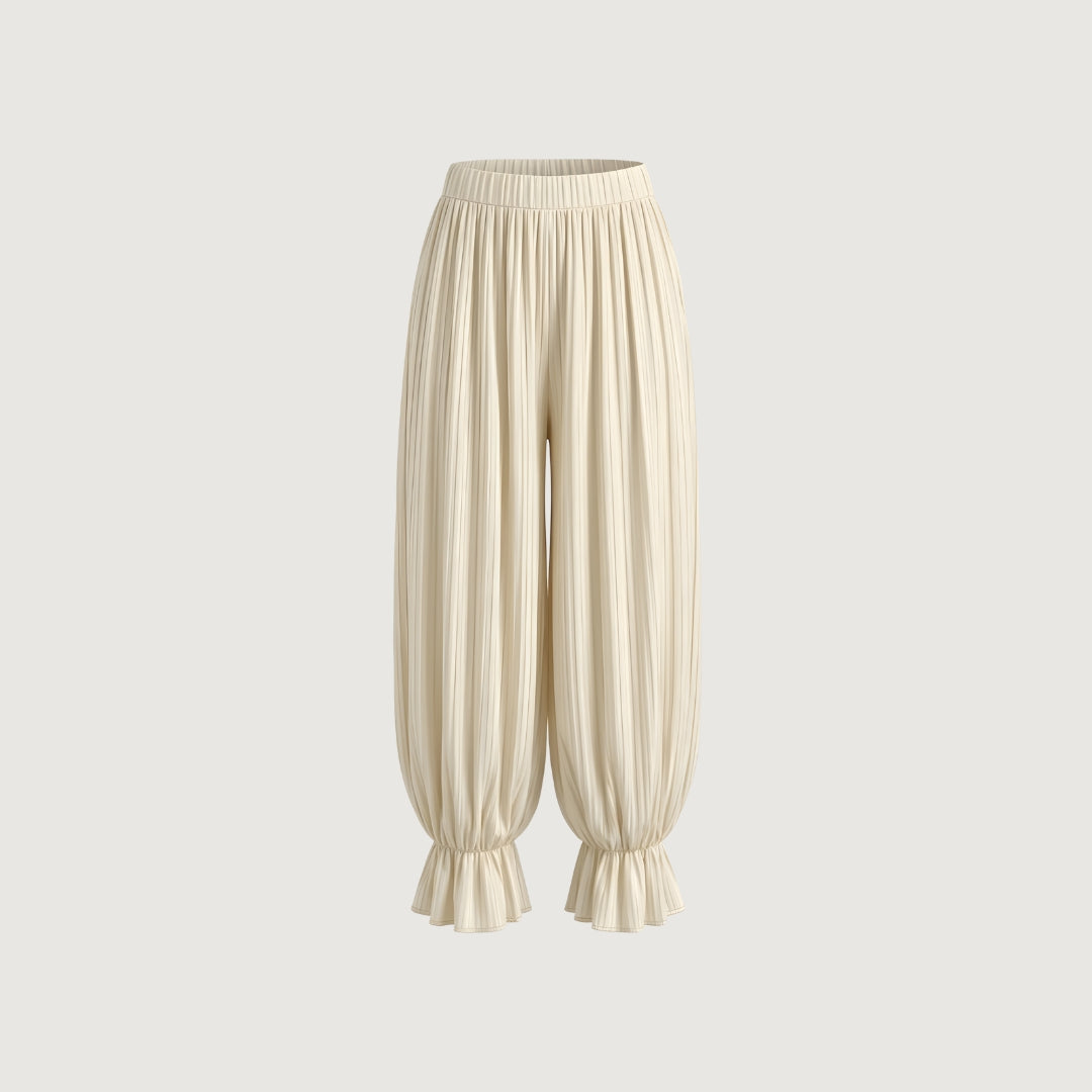 Gathered Ankle Pants