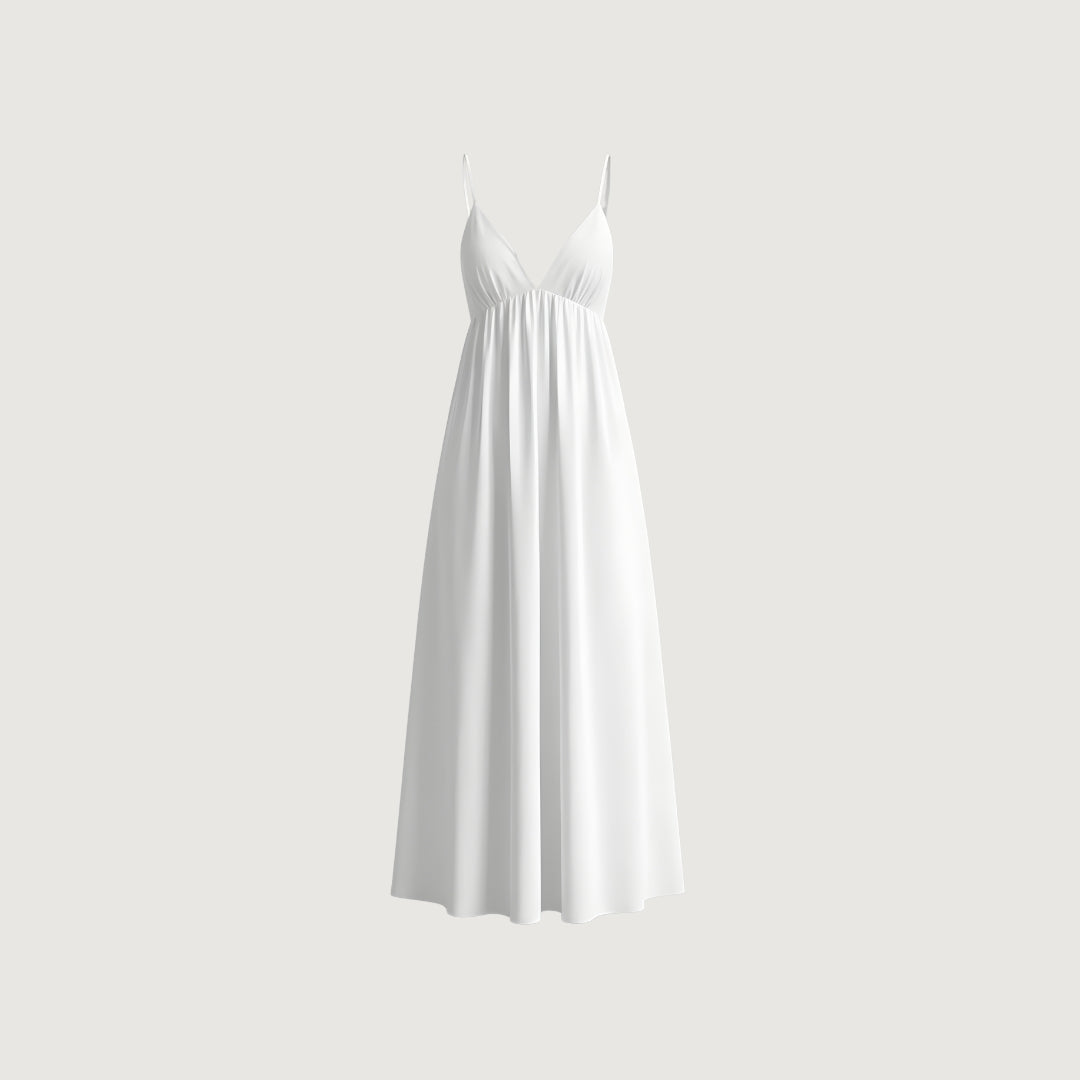 White Strap Maxi Dress