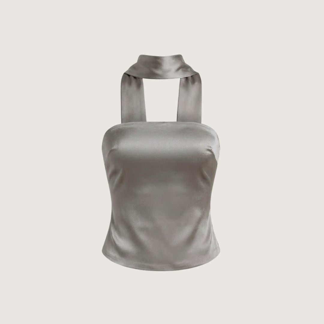 Top Tubo Choker Satinado