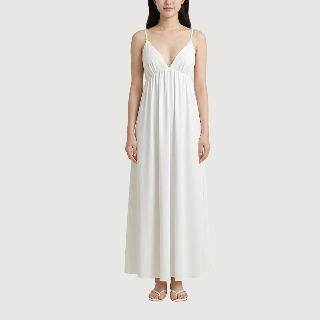 White Strap Maxi Dress
