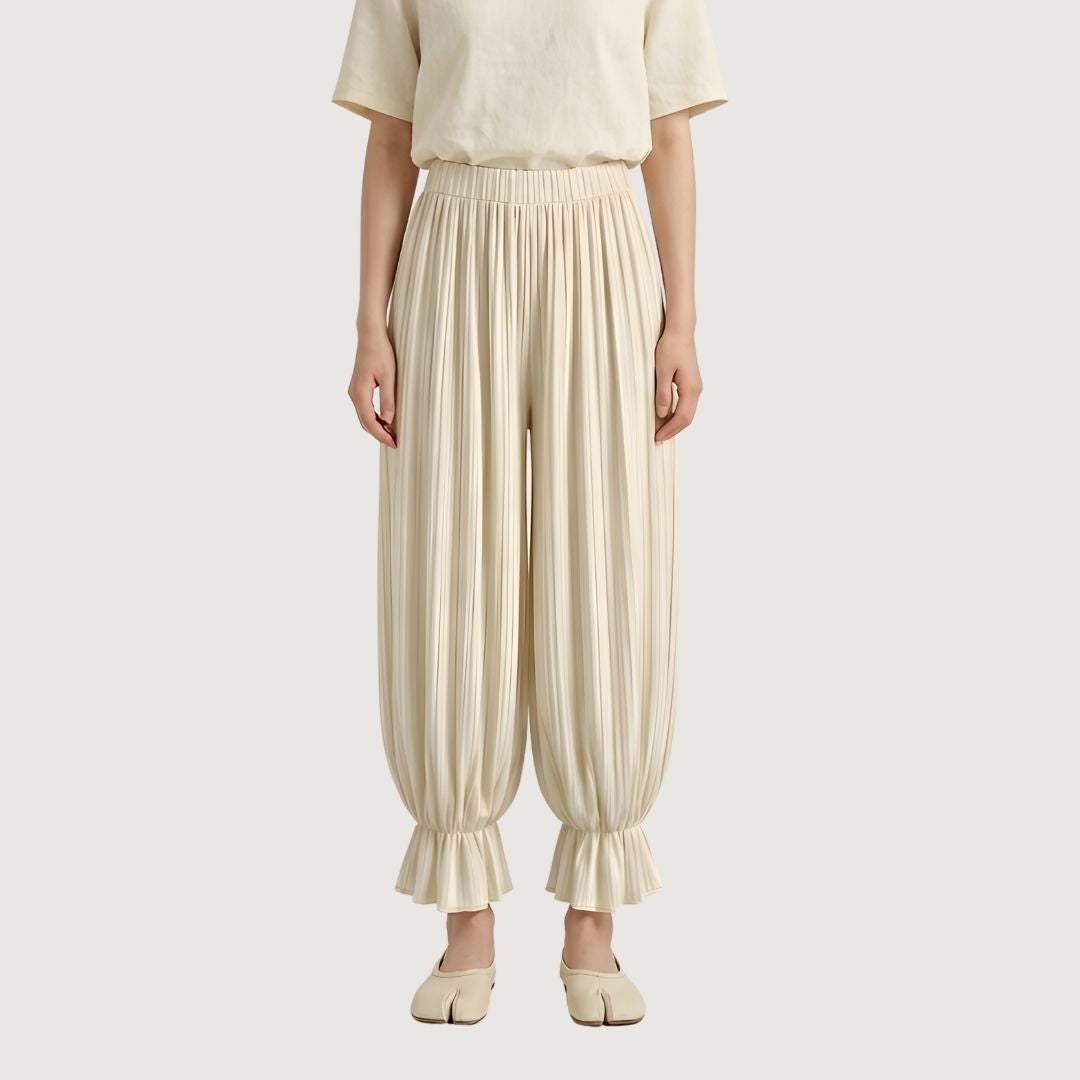 Gathered Ankle Pants