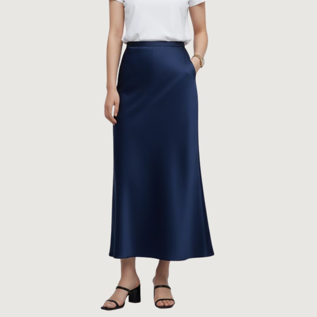 Falda Satin Deep Sea